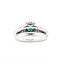 Ring Pave Band .50ctw Round Diamonds .35ct Emerald 14kw sz6 8.5mm 124060176
