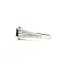 Ring Pave Band .50ctw Round Diamonds .35ct Emerald 14kw sz6 8.5mm 124060176
