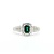 Ring Pave Band .50ctw Round Diamonds .35ct Emerald 14kw sz6 8.5mm 124060176