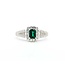 Ring Pave Band .50ctw Round Diamonds .35ct Emerald 14kw sz6 8.5mm 124060176
