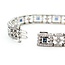 Bracelet Vintage 1.00ctw Round Diamonds Synthetic Sapphires 14kw 9mm 6.5" 22.23g 225050027