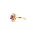 Ring Halo .24ctw Round Diamonds .65ct Ruby 14ky Sz8 2.75g 225050003