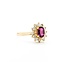 Ring Halo .24ctw Round Diamonds .65ct Ruby 14ky Sz8 2.75g 225050003