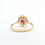 Ring Halo .24ctw Round Diamonds .65ct Ruby 14ky Sz8 2.75g 225050003