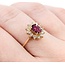 Ring Halo .24ctw Round Diamonds .65ct Ruby 14ky Sz8 2.75g 225050003