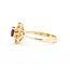 Ring Halo .24ctw Round Diamonds .65ct Ruby 14ky Sz8 2.75g 225050003
