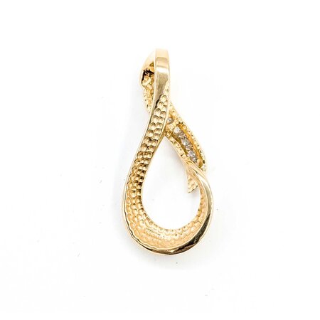 Pendant Slide Channel Set .33ctw Round Diamonds 14ky 32x14mm 4.88g 225050010