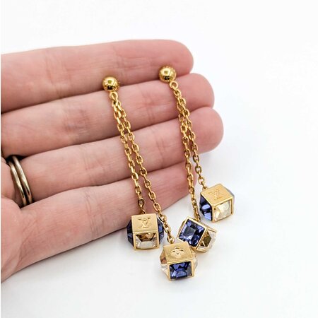 Louis Vuitton Buci d'Oreille Pandan Gamble Earrings 125050101