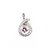Pendant Teardrop .11ctw Round Diamonds .18ct Pink Sapphire 18kw .6x.4" 1g 125040055
