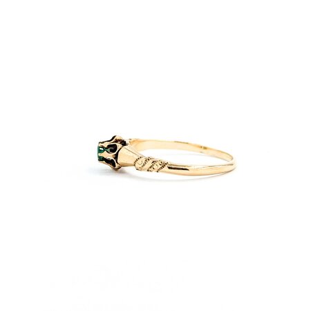 Ring Solitaire .12ct Emerald 14ky Sz7.5 1.9g 225040068