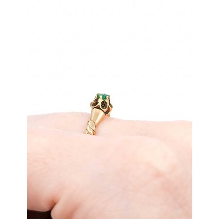 Ring Solitaire .12ct Emerald 14ky Sz7.5 1.9g 225040068