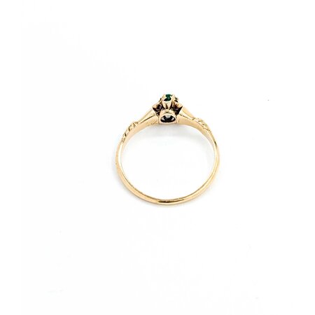 Ring Solitaire .12ct Emerald 14ky Sz7.5 1.9g 225040068