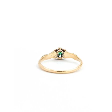 Ring Solitaire .12ct Emerald 14ky Sz7.5 1.9g 225040068