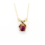  Pendant X .30ct Ruby 14ky 1.35mm 17" 1.41g 225040136