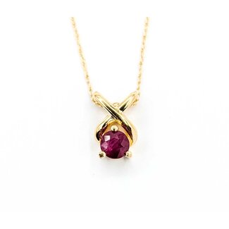 Pendant X .30ct Ruby 14ky 1.35mm 17" 1.41g 225040136