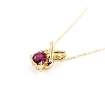 Pendant X .30ct Ruby 14ky 1.35mm 17" 1.41g 225040136