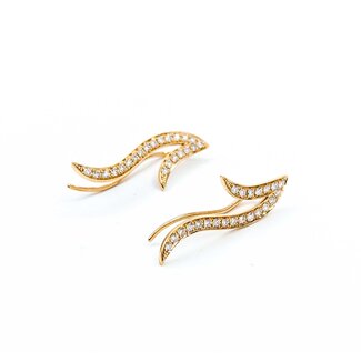 Earrings Climber .25ctw Round Diamonds 18kr 25x9mm 2.10g 225050019