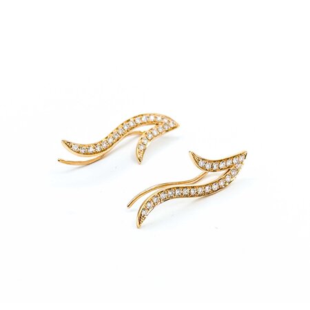 Earrings Climber .25ctw Round Diamonds 18kr 25x9mm 2.10g 225050019