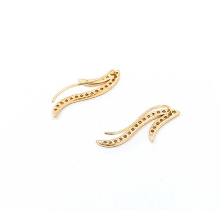 Earrings Climber .25ctw Round Diamonds 18kr 25x9mm 2.10g 225050019