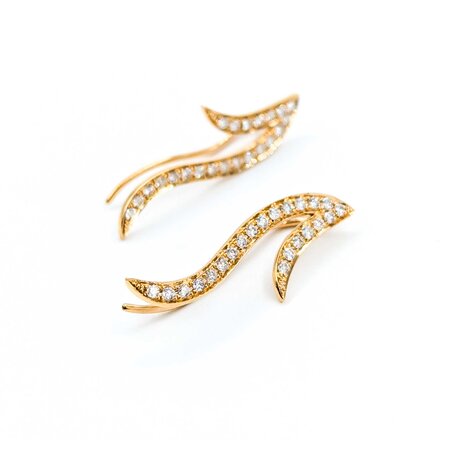 Earrings Climber .25ctw Round Diamonds 18kr 25x9mm 2.10g 225050019