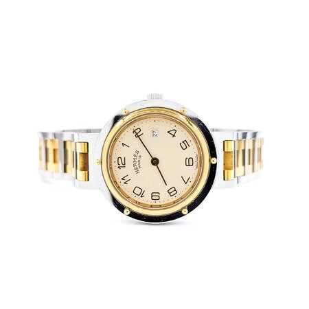 Watch Hermes Clipper Gold Tone 30mm Stainless Steel 8" 125056006