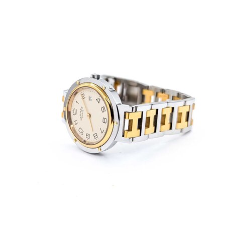 Watch Hermes Clipper Gold Tone 30mm Stainless Steel 8" 125056006