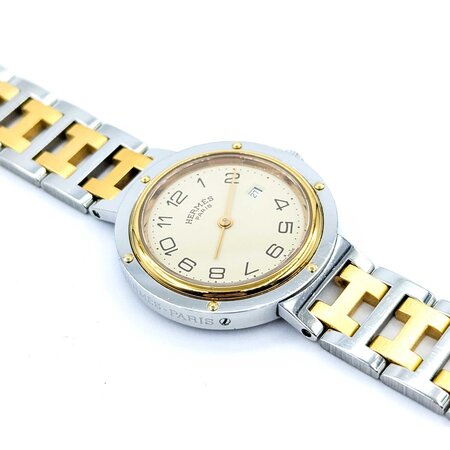 Watch Hermes Clipper Gold Tone 30mm Stainless Steel 8" 125056006