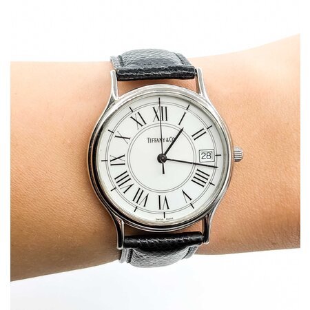 Watch Tiffany & Co. Portfolio Roman Numerals 33mm Stainless Steel 8" 125056008
