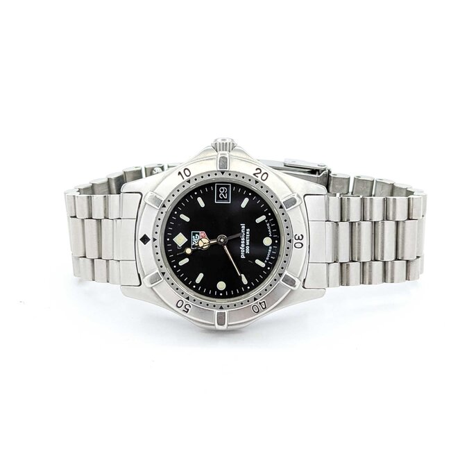 Watch Tag Heuer Professional 200m Black Dial Yr. Early 2000's 33mm Stainless Steel 6.75" 125056002