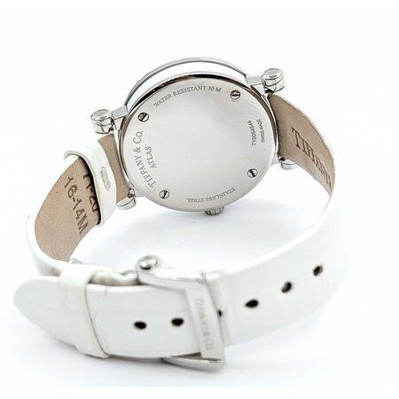 Watch Tiffany & Co. Atlas Roman Numerals White Dial 35mm Stainless Steel 7.75" With Box 125056013