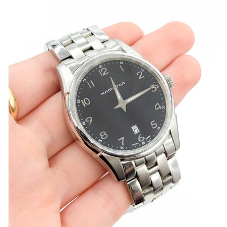 Watch Hamilton Jazzmaster Thinline H385111 42mm Stainless Steel 8.5" Box & Card 125056001