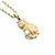 Pendant Cat W/Rope Chain .20ct Round Diamond 14ky 25x12.5mm 19" 5.18g 225050057