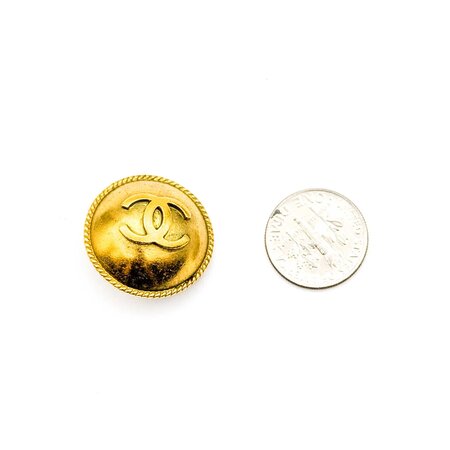 Chanel Coco Mark Round CC Button Earrings 125050131