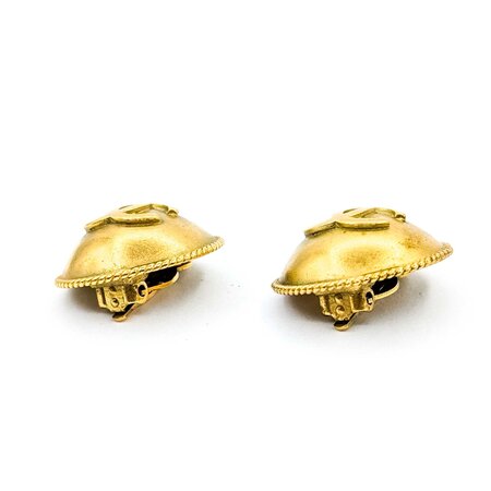 Chanel Coco Mark Round CC Button Earrings 125050131