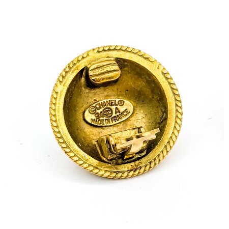 Chanel Coco Mark Round CC Button Earrings 125050131