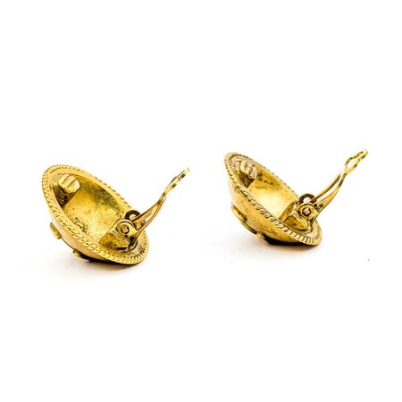 Chanel Coco Mark Round CC Button Earrings 125050131