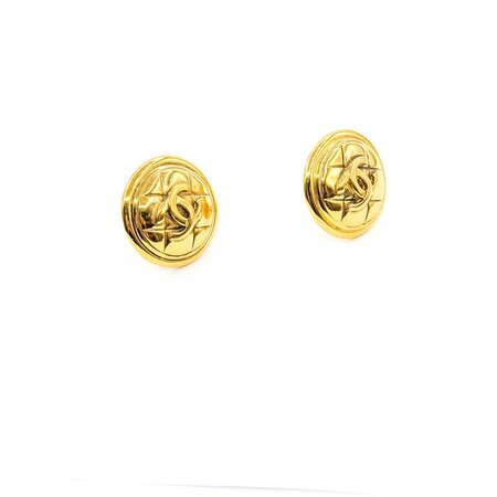 Chanel Coco Mark Matelasse Earrings 125050119