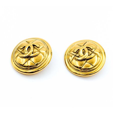 Chanel Coco Mark Matelasse Earrings 125050119