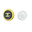 Chanel Coco Mark Round CC Black Acrylic Earrings 125050133