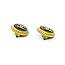 Chanel Coco Mark Round CC Black Acrylic Earrings 125050133