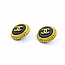 Chanel Coco Mark Round CC Black Acrylic Earrings 125050133