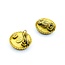Chanel Coco Mark Round CC Black Acrylic Earrings 125050133