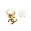 Chanel Coco Mark Earrings Round Faux Mabe Pearl CC Dangle 125050126