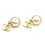 Chanel Coco Mark Earrings Round Faux Mabe Pearl CC Dangle 125050126