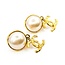 Chanel Coco Mark Earrings Round Faux Mabe Pearl CC Dangle 125050126