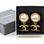 Chanel Coco Mark Earrings Round Faux Mabe Pearl CC Dangle 125050126