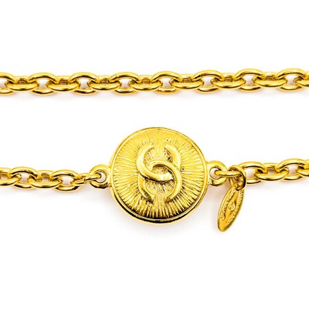 Chanel Coco Mark Gold Medallion Necklace 125050127