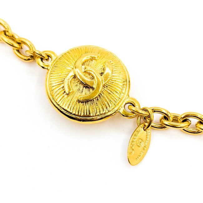Chanel Coco Mark Gold Medallion Necklace 125050127