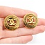 Chanel Coco Mark Textured Medallion Earrings 125050134