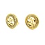 Chanel Coco Mark Textured Medallion Earrings 125050134